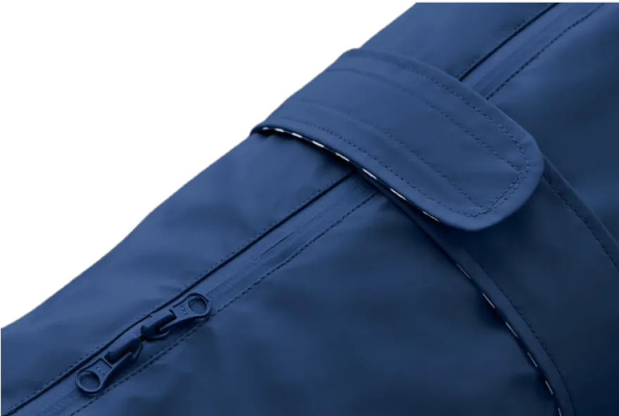 Regnfrakk Milford Blue 70 cm - Med glidelås i nakken