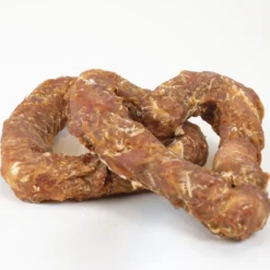 Råhudhjerte med kylling 7 cm, 25-pk