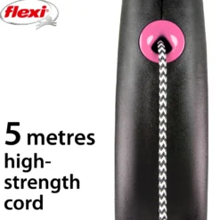 Rullebånd Black Design Cord, 5m, M, maks 20kg, Rosa