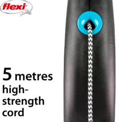 Rullebånd Black Design Cord, 5m, S, maks 12kg, Lyseblå