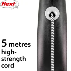 Rullebånd Black Design Cord, 3m, XS, maks 8 kg, Sølv