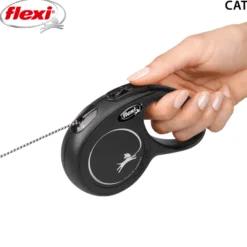 Rullebånd New Classic Cat Cord 3m, XS, maks 8 kg, Svart