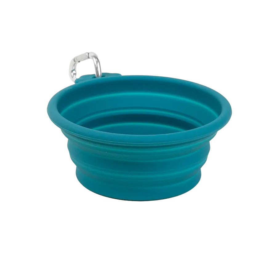 Sammenleggbar reiseskål Soft Turquoise M/L 400 ml, 14x12,5 cm, soft turkis