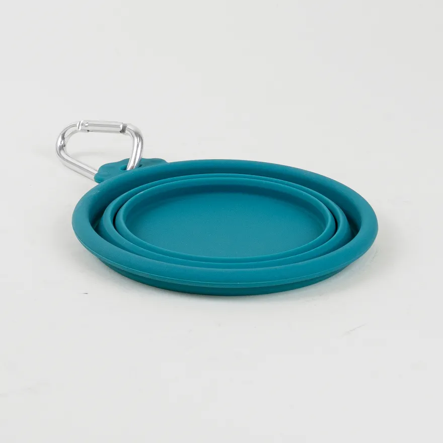 Sammenleggbar reiseskål Soft Turquoise M/L 400 ml, 14x12,5 cm, soft turkis