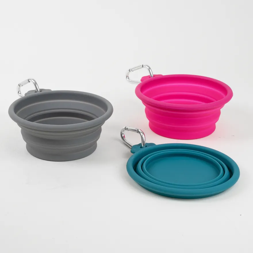 Sammenleggbar reiseskål Soft Turquoise M/L 400 ml, 14x12,5 cm, soft turkis