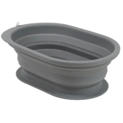 Sammenleggbar reiseskål Spaniel Soft Grey L/XL 900 ml, 21x13,5 cm