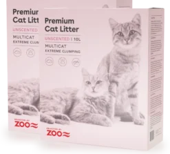 Selected by ZOO Kattesand Unscented Multicat 2 x 10 L