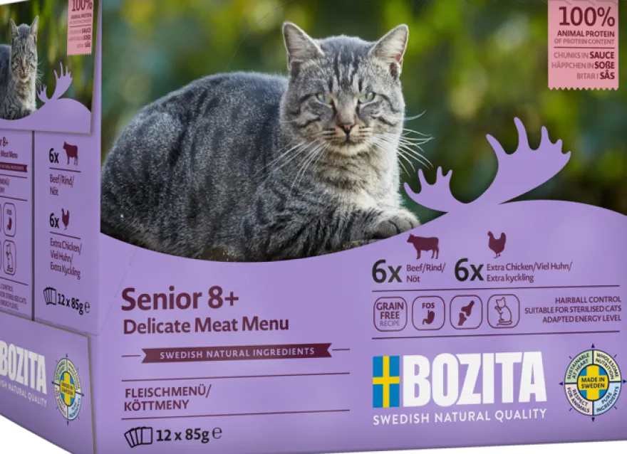 Senior 8+ Kjøtt i saus Multibox 12 x 85g