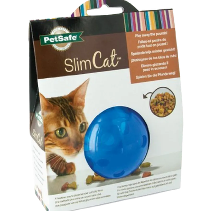 SlimCat interaktiv matkule for katter, blå