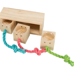 Snackkube i tre, brun 16 cm
