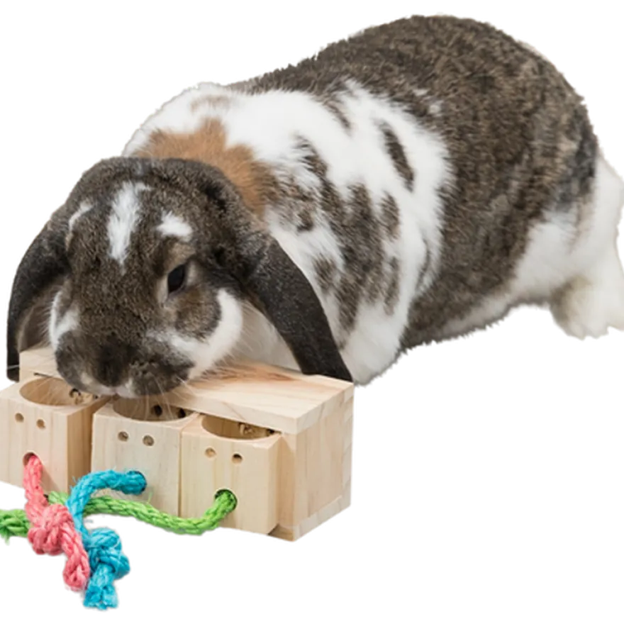Snackkube i tre, brun 16 cm