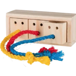 Snackkube i tre, brun 16 cm