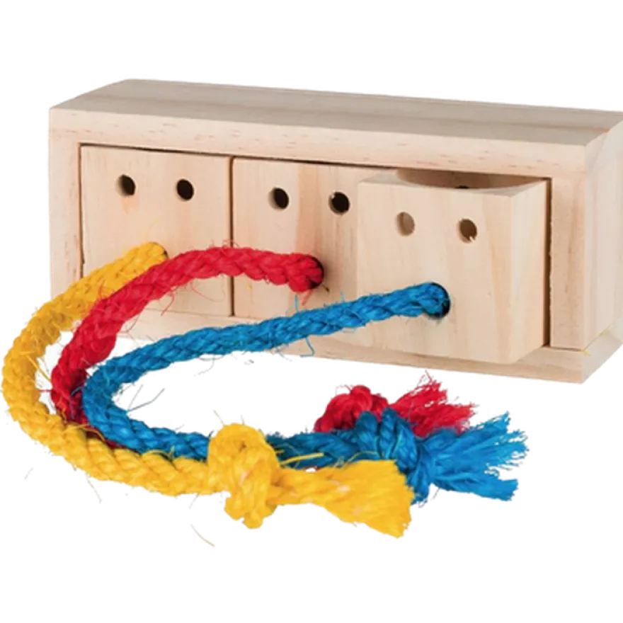 Snackkube i tre, brun 16 cm