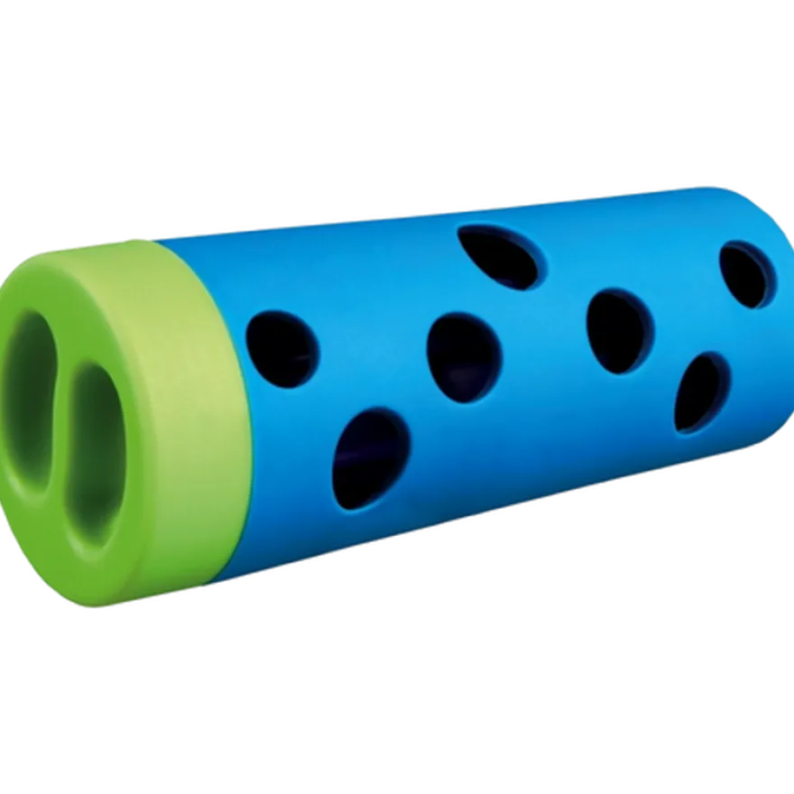 Snackrull for hund i naturgummi blå 14 cm
