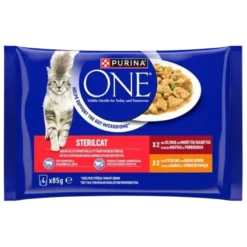 Sterilcat med oksekjøtt og gulrøtter & Minifileter i kylling- og grønnbønnesaus 4-pakning x 85g