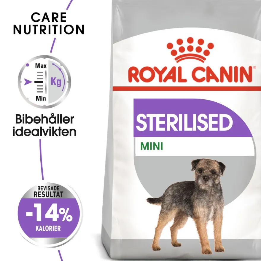 Sterilisert Adult Mini tørrfôr for hunder 3 kg
