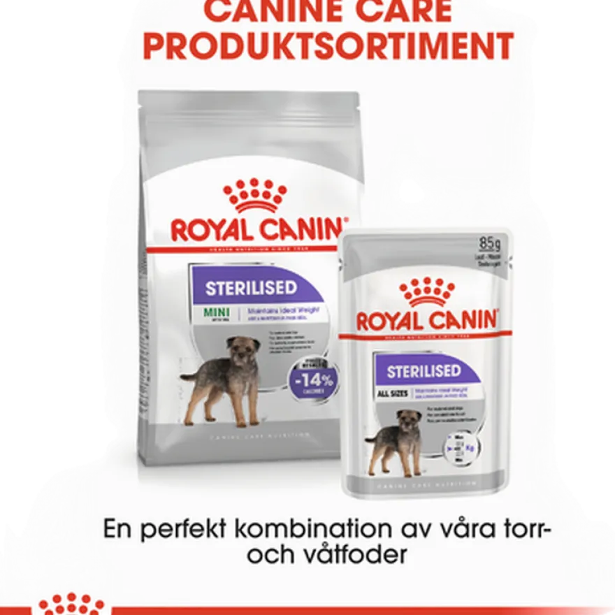 Sterilisert Adult Mini tørrfôr for hunder 3 kg