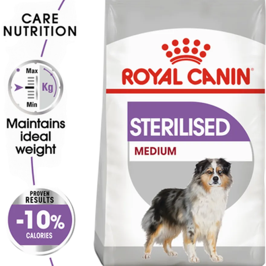 Sterilisert tørrfôr for voksne medium hunder 3 kg