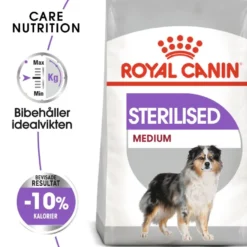 Sterilisert tørrfôr for voksne medium hunder 3 kg