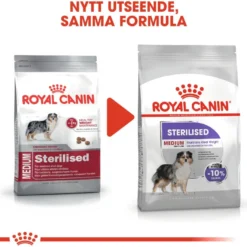 Sterilisert tørrfôr for voksne medium hunder 3 kg