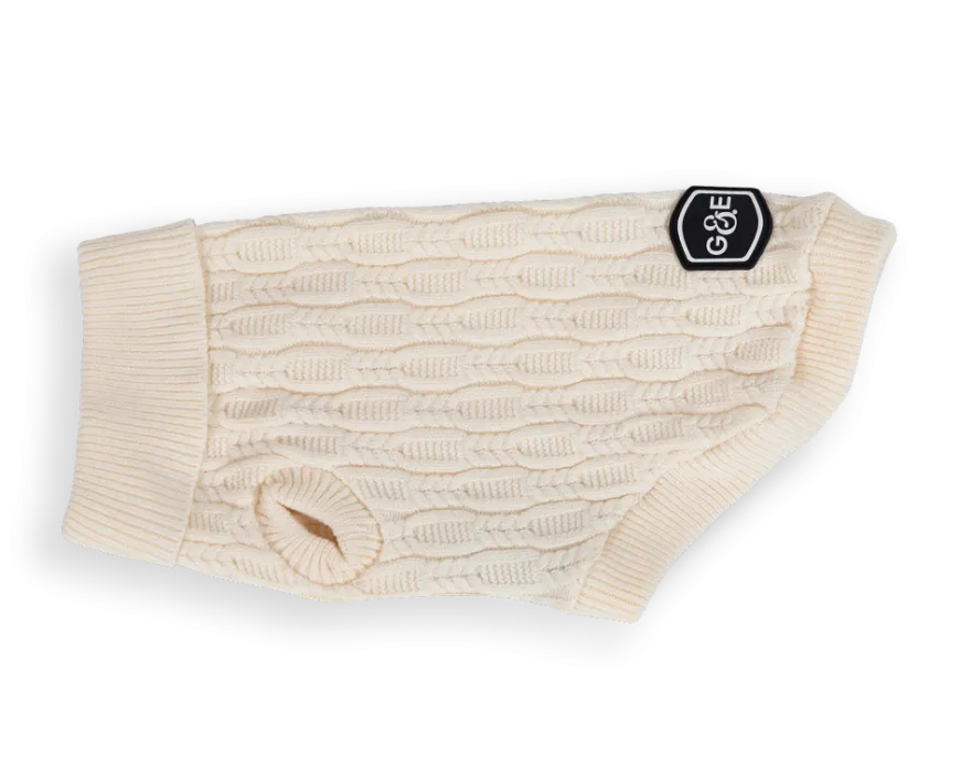 Strikket genser Comfort, 35cm, Beige