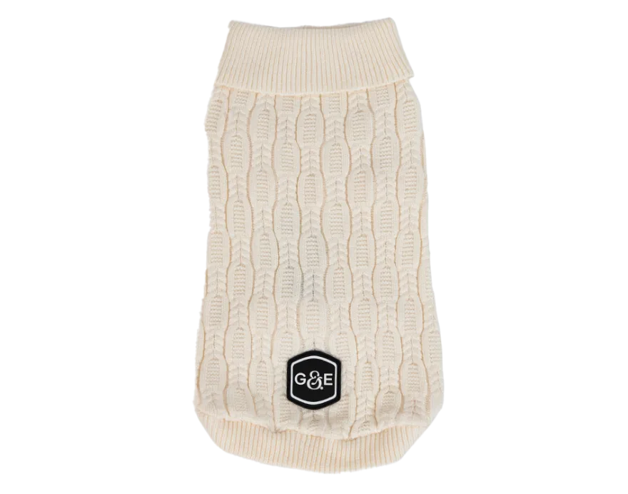 Strikket genser Comfort, 35cm, Beige