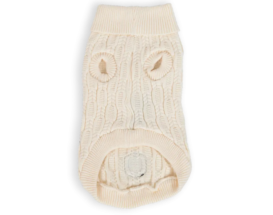Strikket genser Comfort, 35cm, Beige