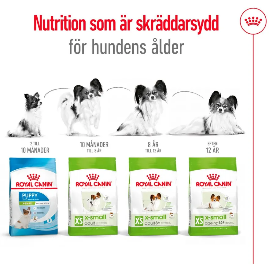 Størrelse X-Small Adult 8+ Tørrfôr til hund 1,5 kg
