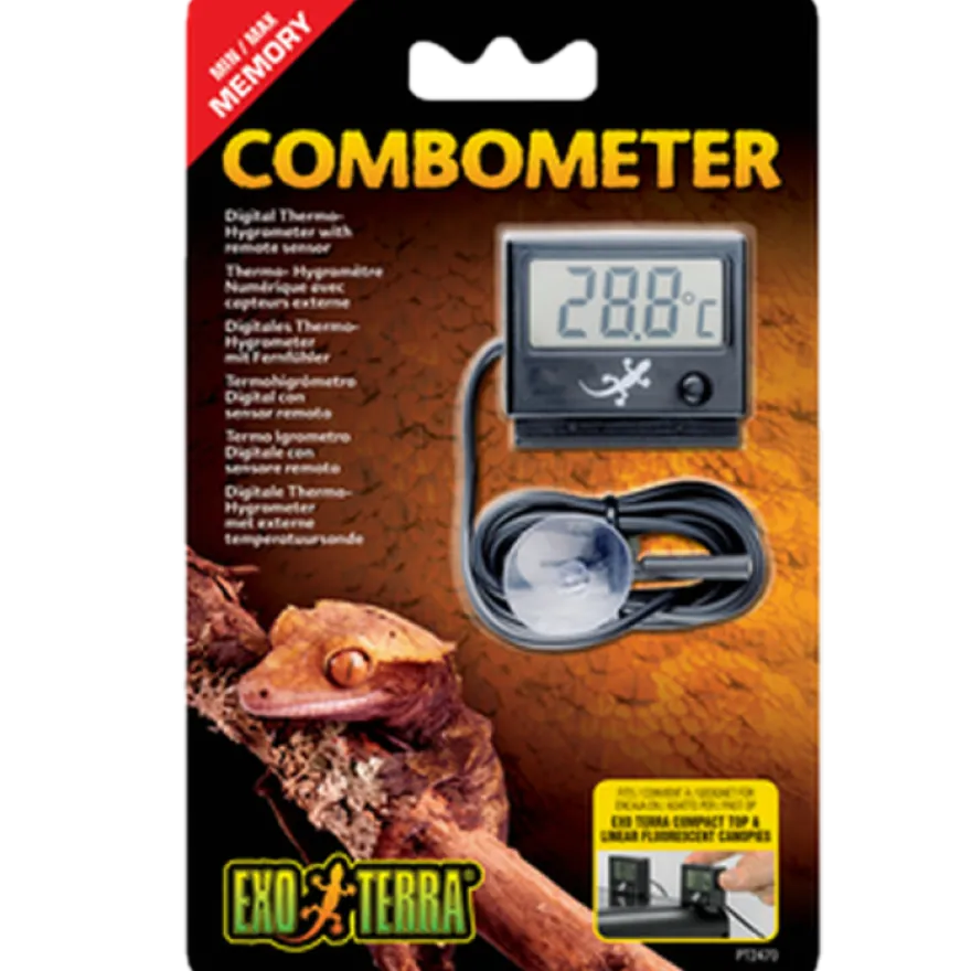 Thermo-Hygro Combometer - Digitalt termometer og hygrometer, svart 4,5 cm