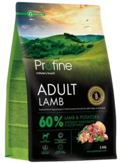 Tørrfôr til hund Adult lam og poteter 3 kg