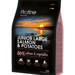 Tørrfôr til hund Junior Large Laks og poteter 3 kg