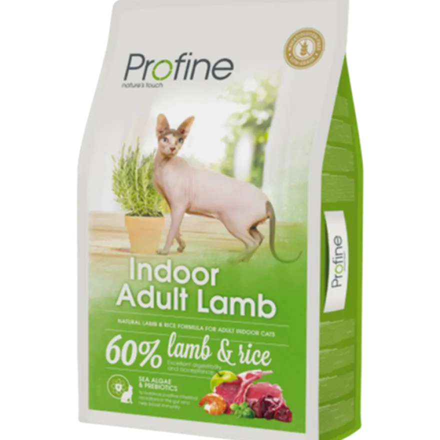Tørrfôr til katter Indoor Adult Lam og ris 10 kg