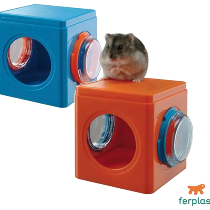 Tubline Cube Hamster Rød 12,5 x 9,5 x 10,5 cm