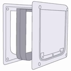 Tunnel for katteluke # 44241, hvit