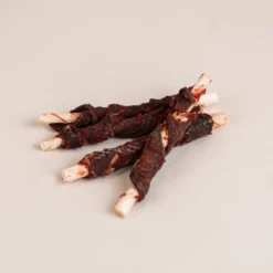Twisted Rawhide Sticks - Lam 12 cm, 72 g, 6-pakning