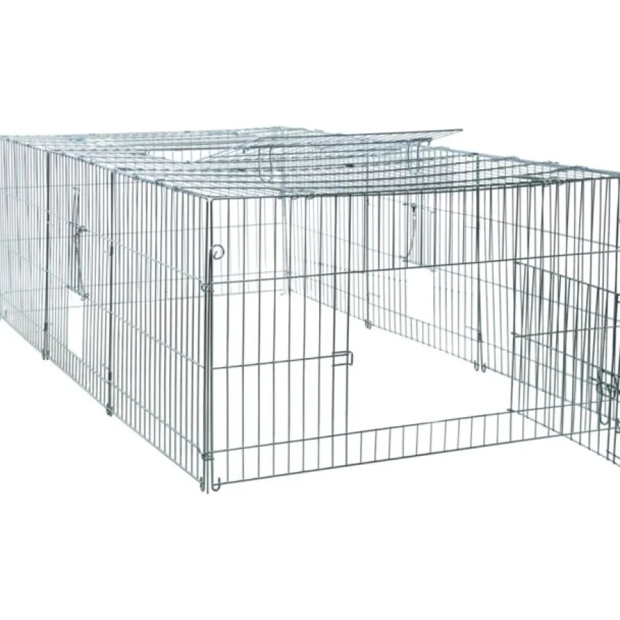 Utendørs løpebane med overtrekk Grå 216 x 65 x 116 cm