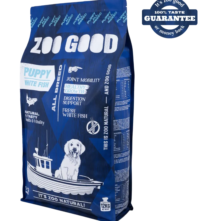White Fish Skin & Hair Puppy Alle Raser 12 kg
