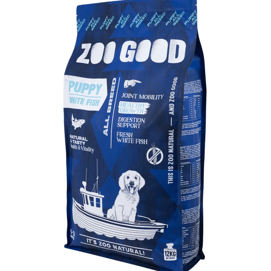 White Fish Skin & Hair Puppy Alle Raser 12 kg
