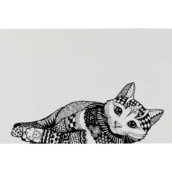 Zentangle bordskåner hvit 44 cm